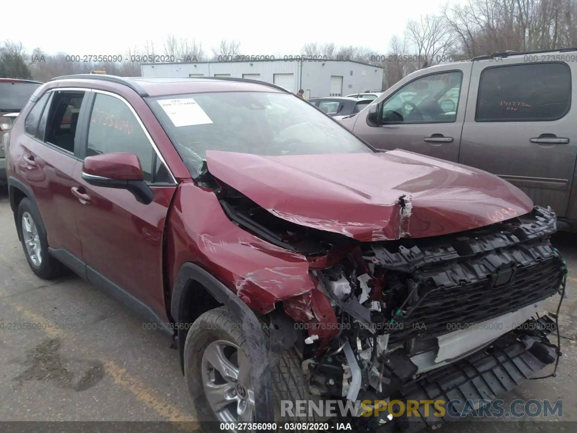 1 Photograph of a damaged car JTMP1RFV5LD053955 TOYOTA RAV4 2020