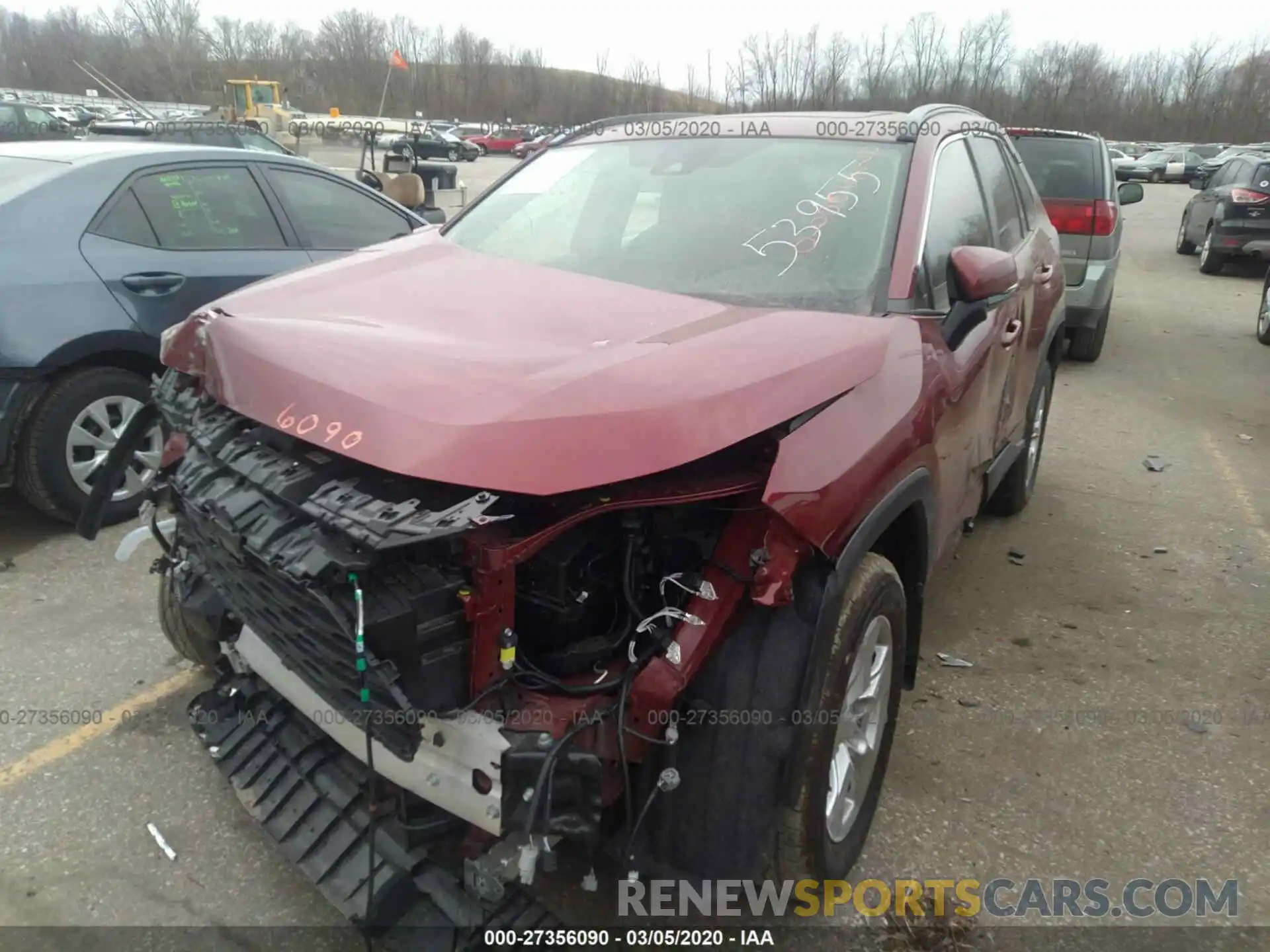 6 Photograph of a damaged car JTMP1RFV5LD053955 TOYOTA RAV4 2020