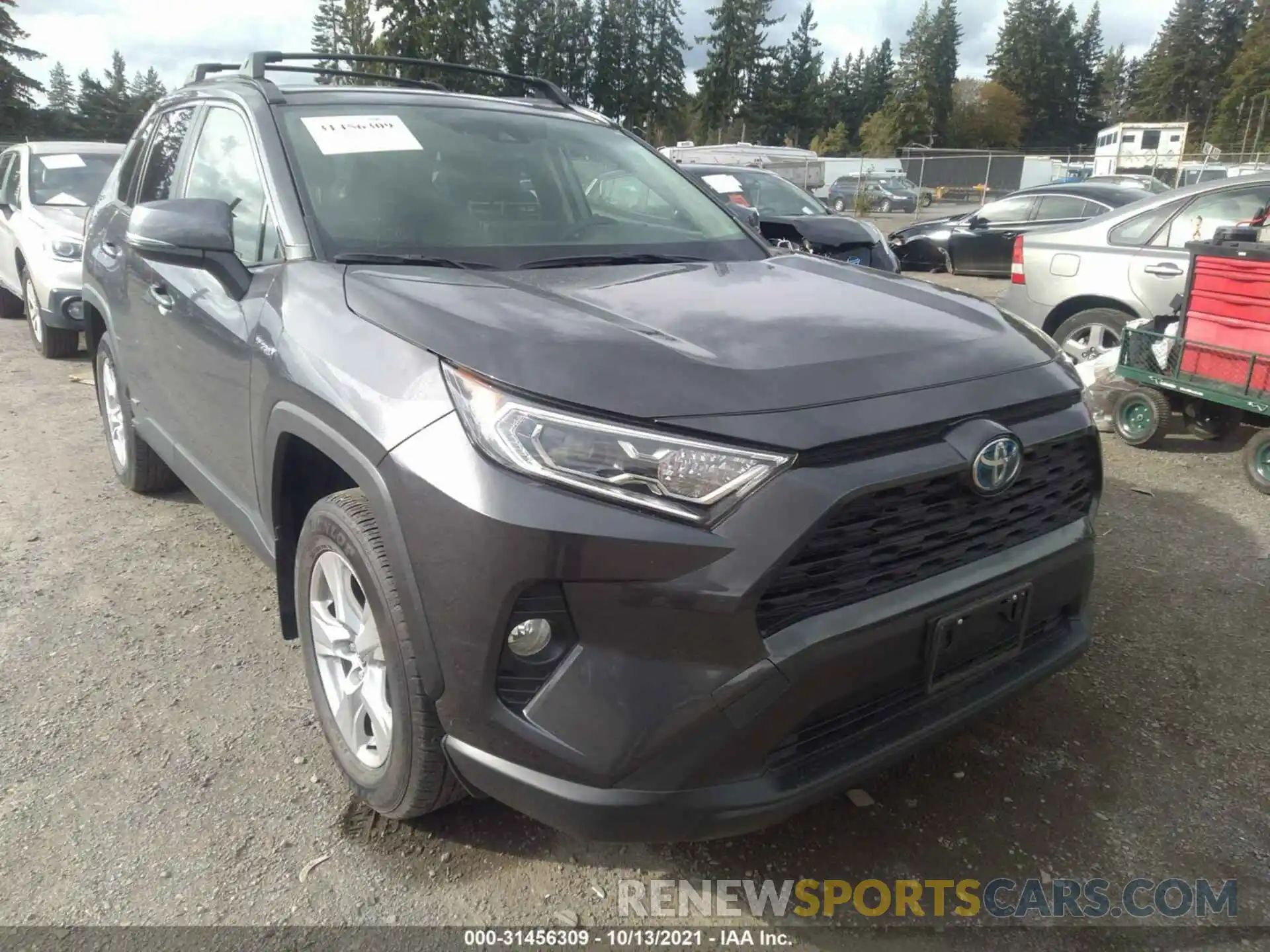 1 Photograph of a damaged car JTMRWRFV0LJ049341 TOYOTA RAV4 2020