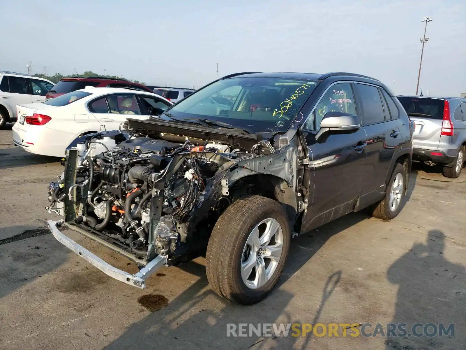 2 Photograph of a damaged car JTMRWRFV3LD069856 TOYOTA RAV4 2020