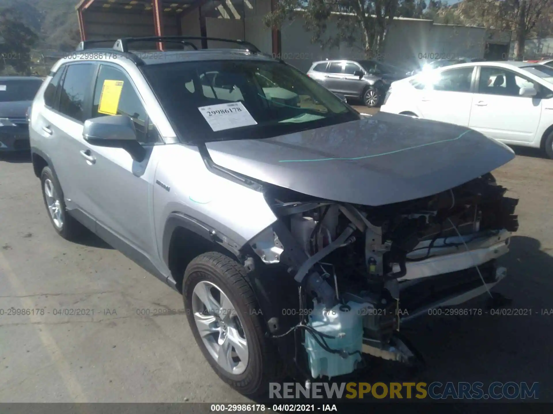 1 Photograph of a damaged car JTMRWRFV9LD071630 TOYOTA RAV4 2020