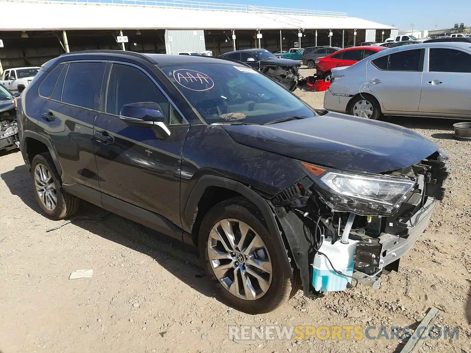 1 Photograph of a damaged car 2T3A1RFV7MW183133 TOYOTA RAV4 2021