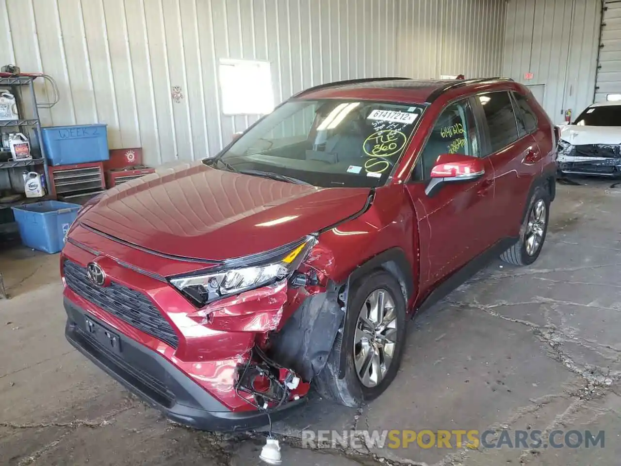 2 Photograph of a damaged car 2T3A1RFV7MW246439 TOYOTA RAV4 2021