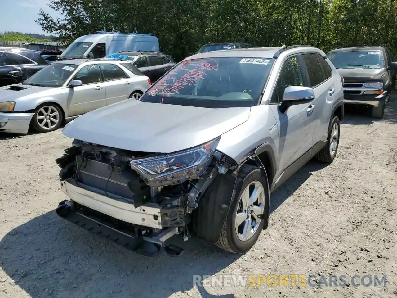 2 Photograph of a damaged car 2T3B6RFV1MW002324 TOYOTA RAV4 2021