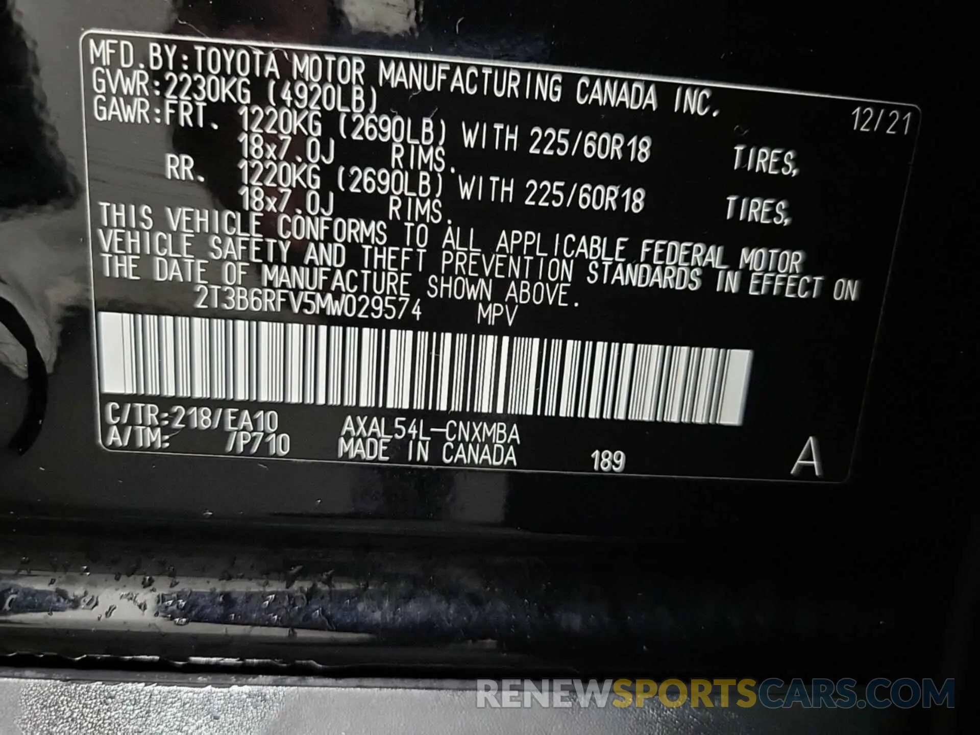 15 Photograph of a damaged car 2T3B6RFV5MW029574 TOYOTA RAV4 2021