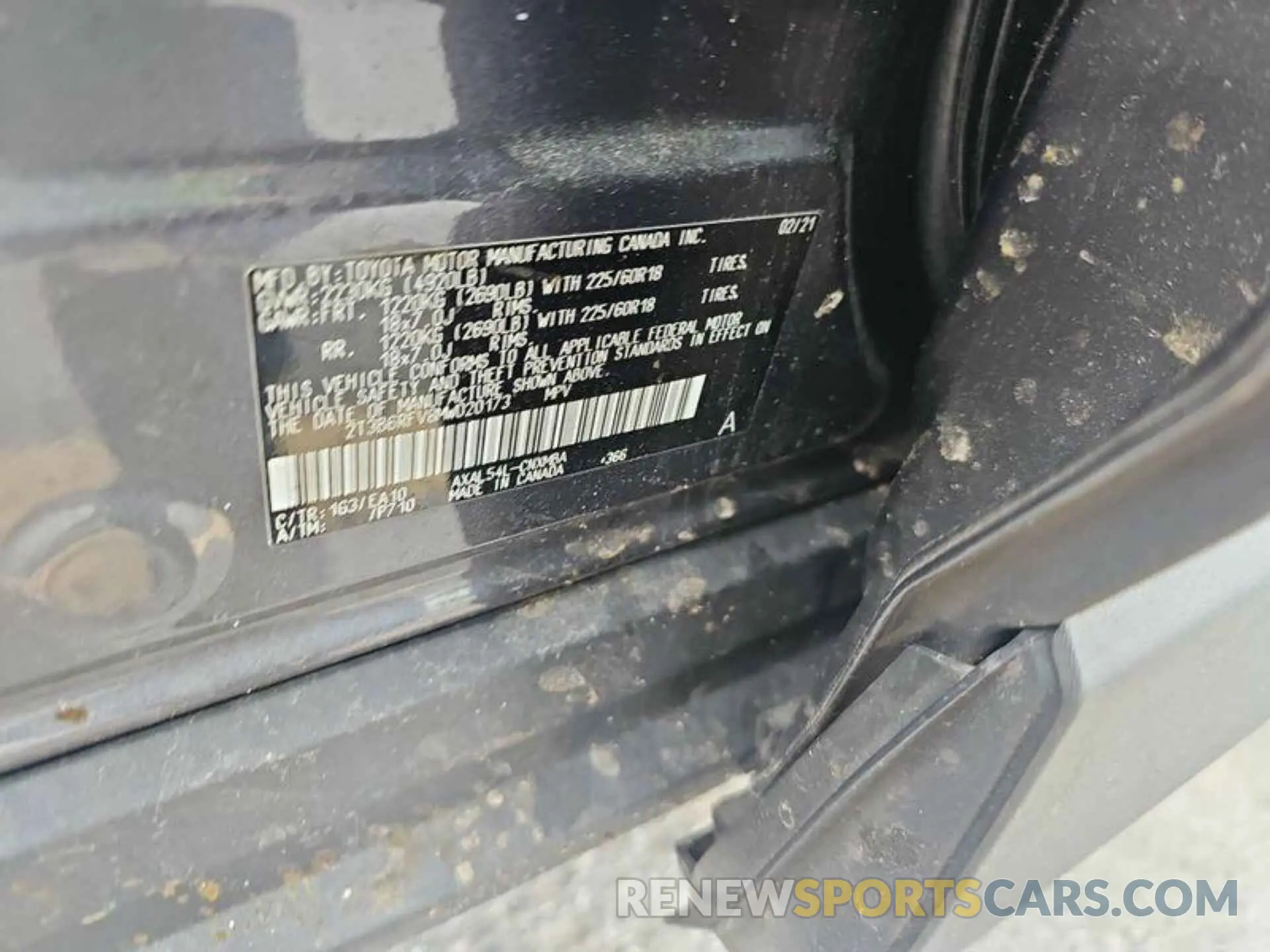 7 Photograph of a damaged car 2T3B6RFV8MW020173 TOYOTA RAV4 2021