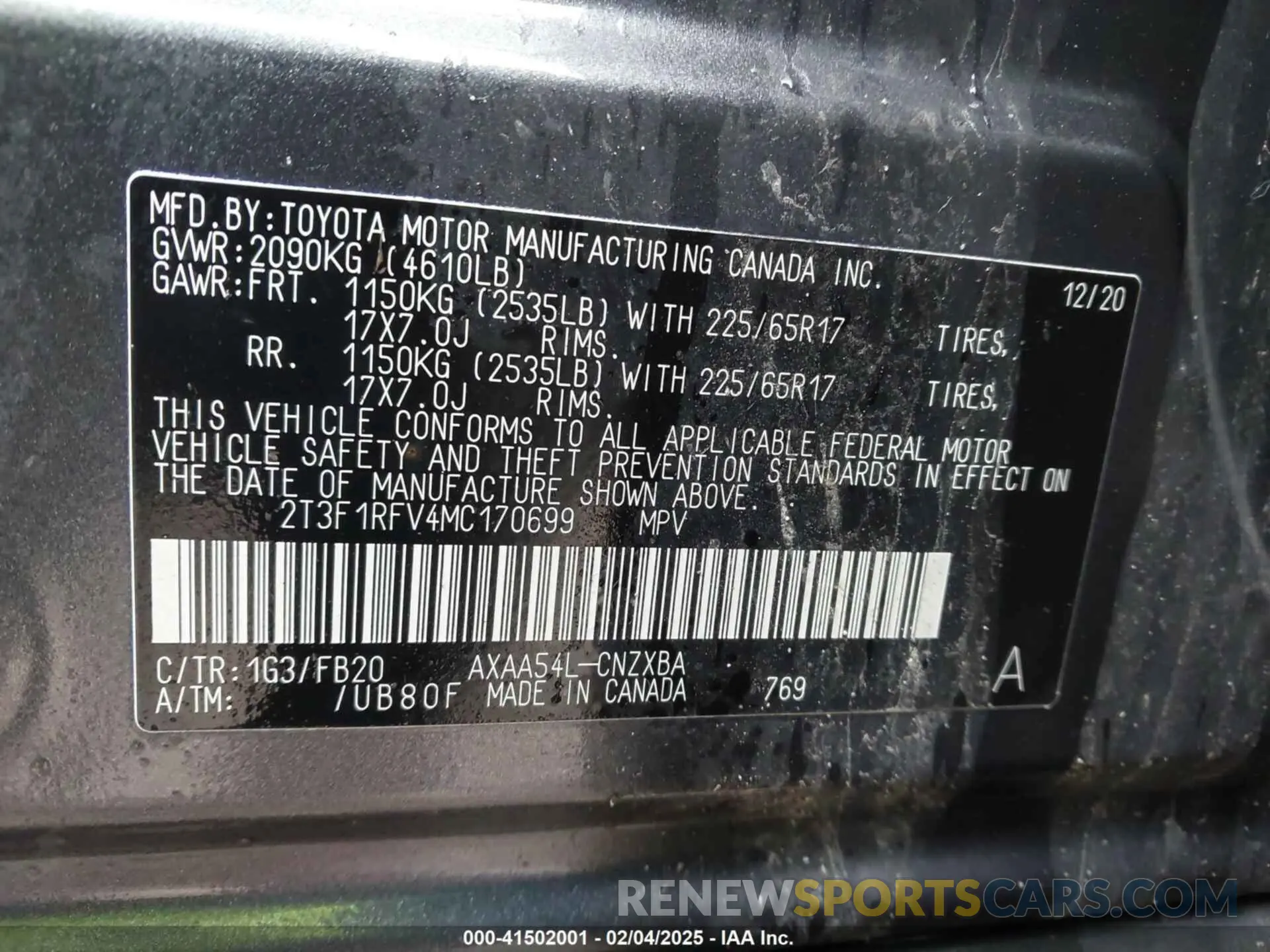 9 Photograph of a damaged car 2T3F1RFV4MC170699 TOYOTA RAV4 2021