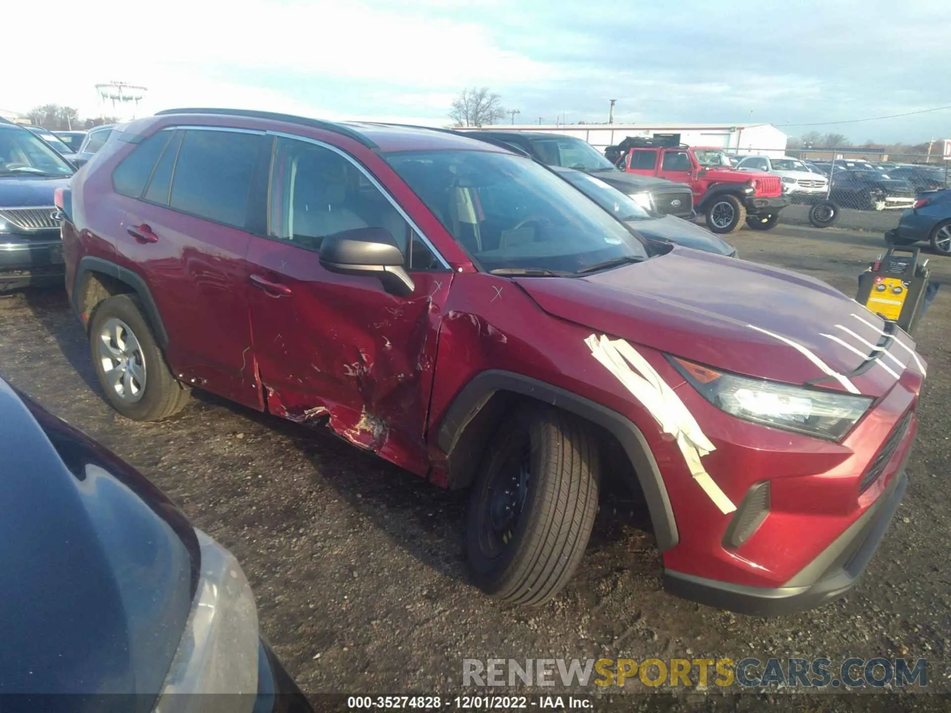 1 Photograph of a damaged car 2T3F1RFV4MW222086 TOYOTA RAV4 2021