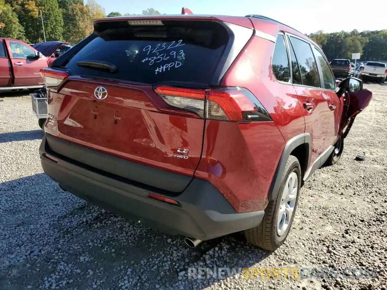 4 Photograph of a damaged car 2T3F1RFV6MC148994 TOYOTA RAV4 2021