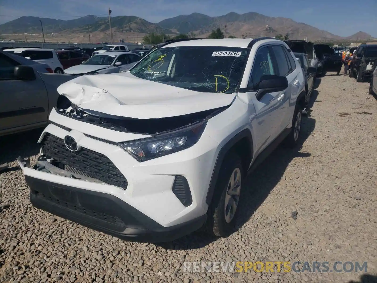 2 Photograph of a damaged car 2T3F1RFV6MW185915 TOYOTA RAV4 2021