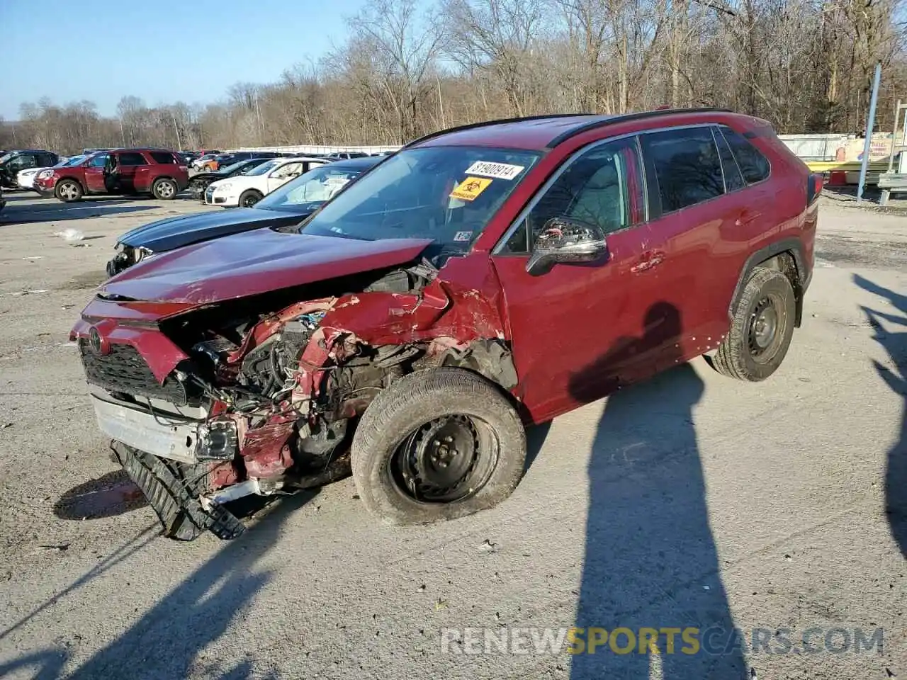 1 Photograph of a damaged car 2T3G1RFV2MW182093 TOYOTA RAV4 2021