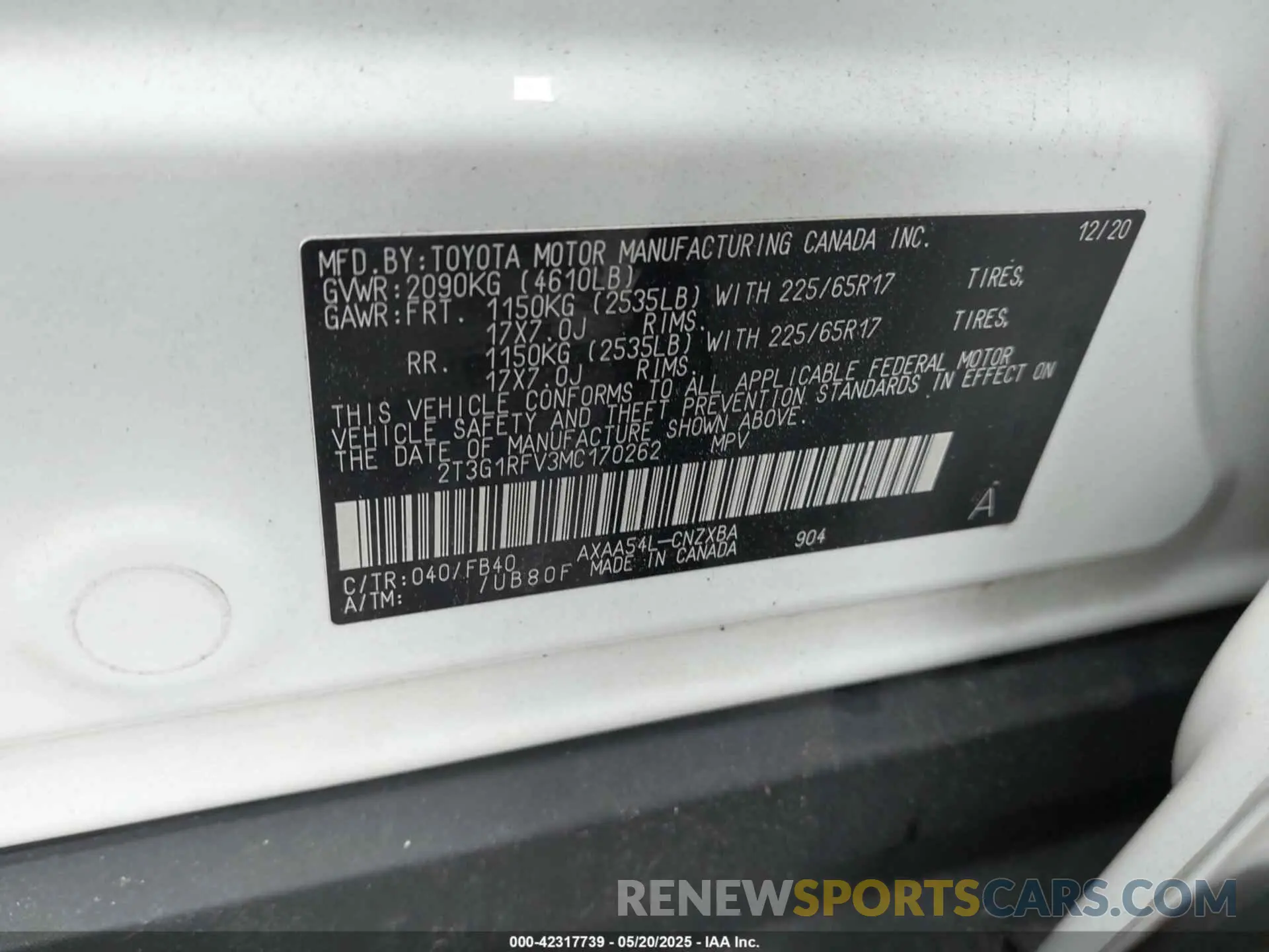 9 Photograph of a damaged car 2T3G1RFV3MC170262 TOYOTA RAV4 2021