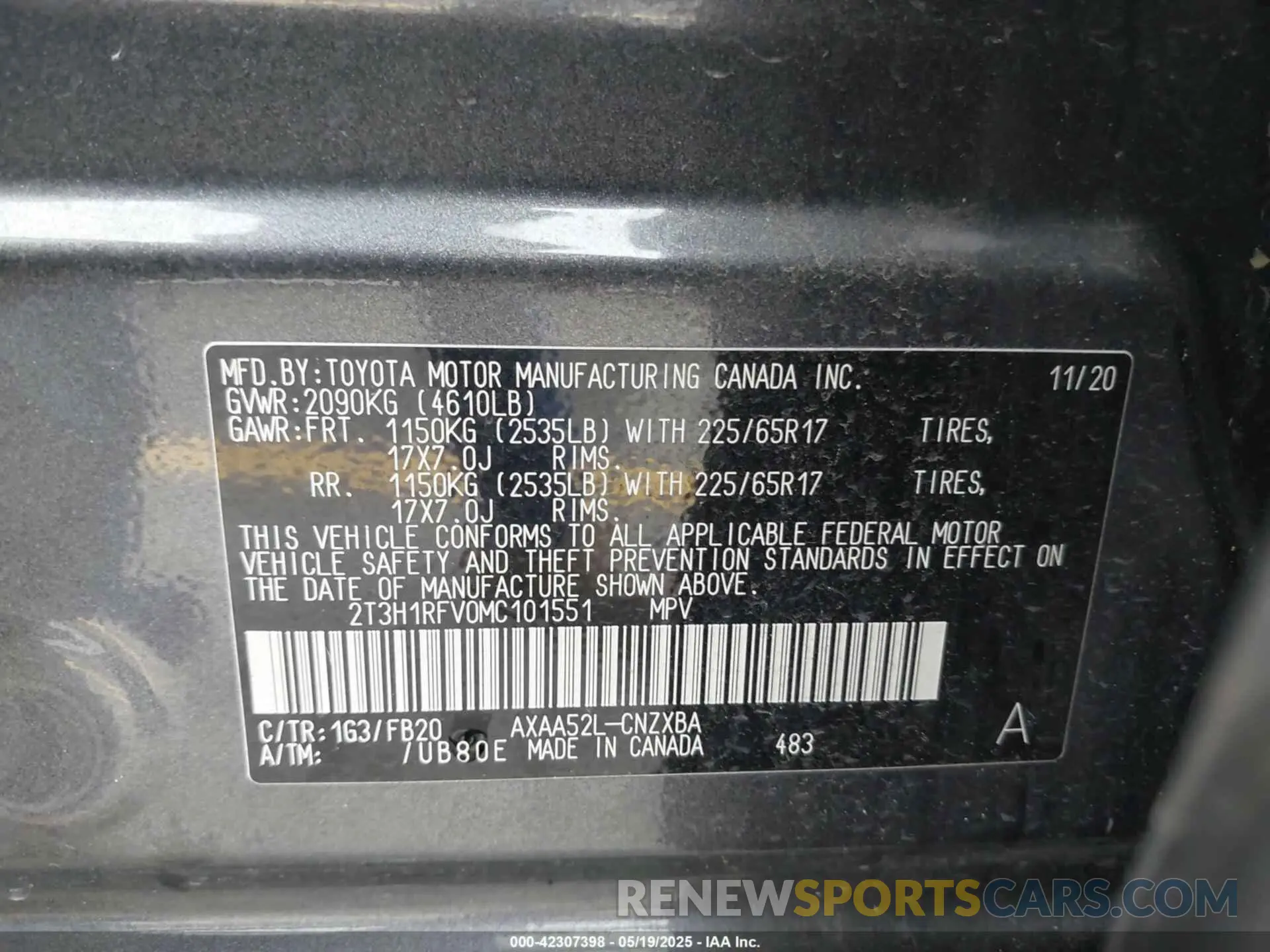 9 Photograph of a damaged car 2T3H1RFV0MC101551 TOYOTA RAV4 2021