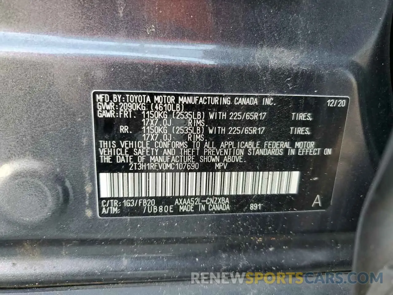 15 Photograph of a damaged car 2T3H1RFV0MC107690 TOYOTA RAV4 2021