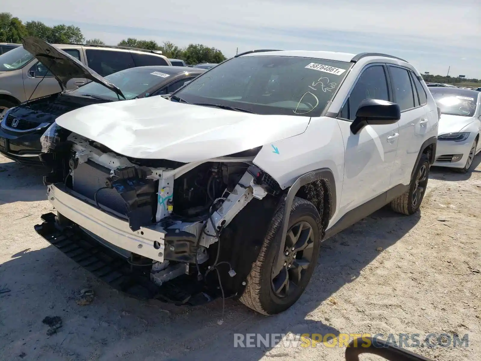 2 Photograph of a damaged car 2T3H1RFV1MC155960 TOYOTA RAV4 2021