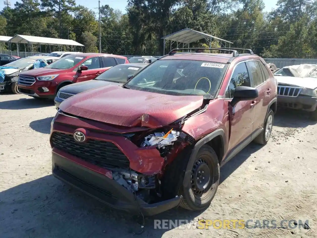 2 Photograph of a damaged car 2T3H1RFV1MW135934 TOYOTA RAV4 2021