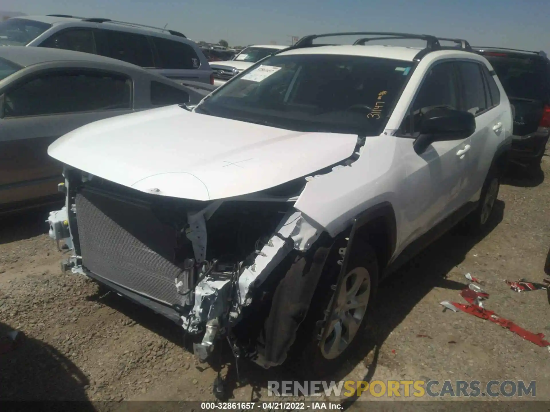 2 Photograph of a damaged car 2T3H1RFV1MW140244 TOYOTA RAV4 2021