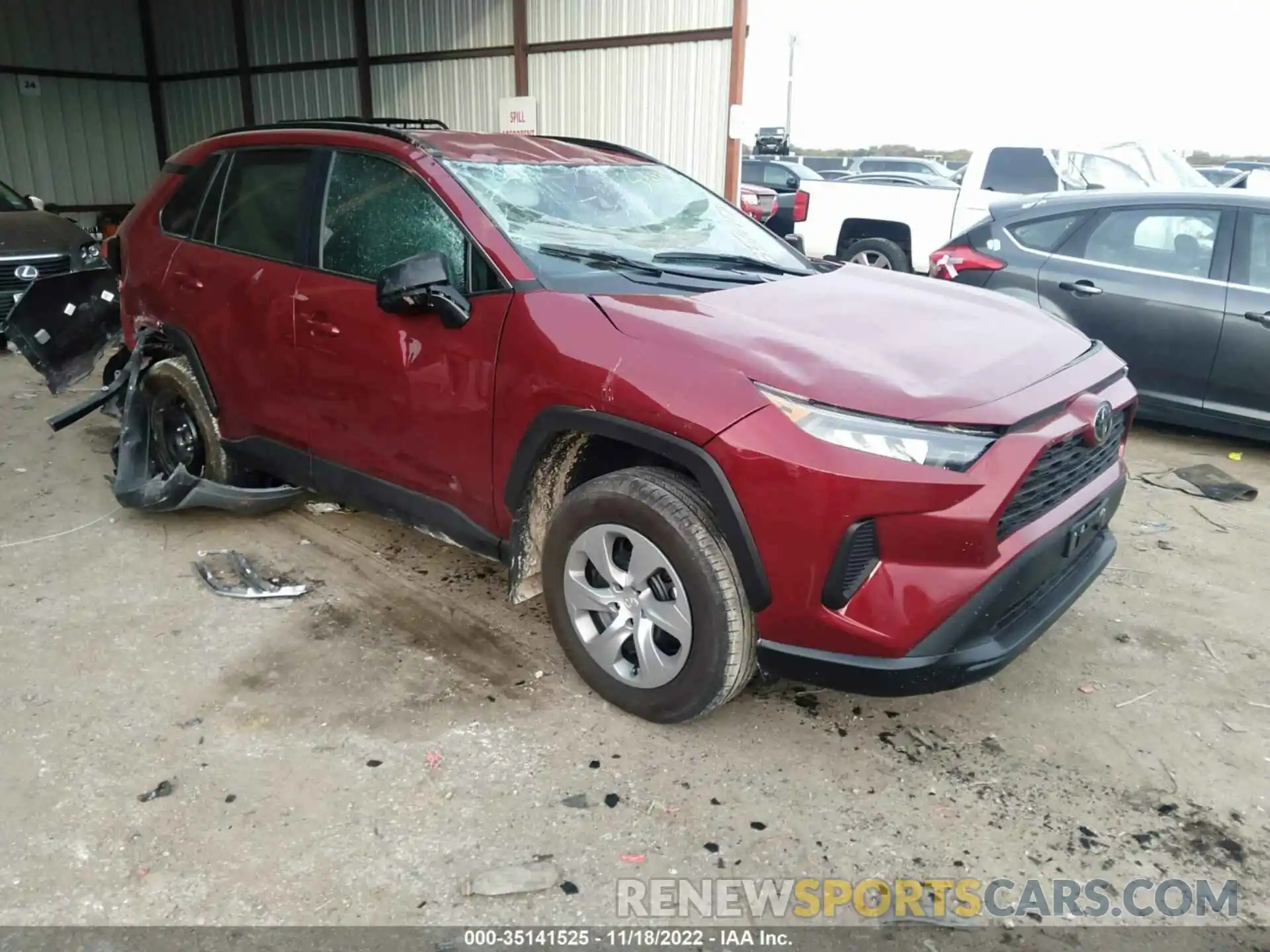 1 Photograph of a damaged car 2T3H1RFV4MW124717 TOYOTA RAV4 2021