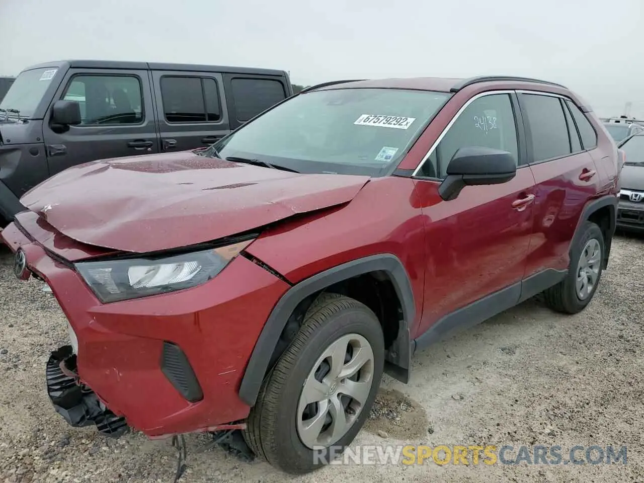 1 Photograph of a damaged car 2T3H1RFV5MW166801 TOYOTA RAV4 2021