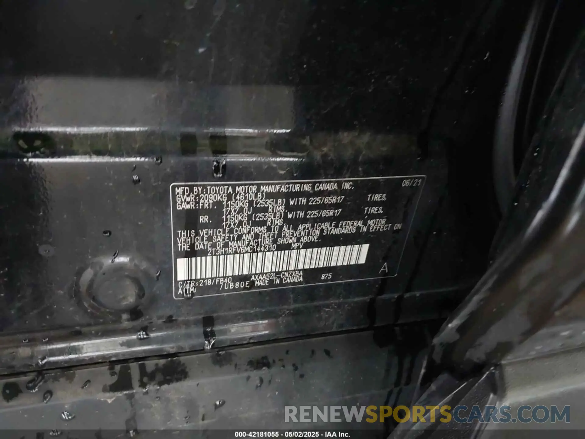 9 Photograph of a damaged car 2T3H1RFV6MC144310 TOYOTA RAV4 2021