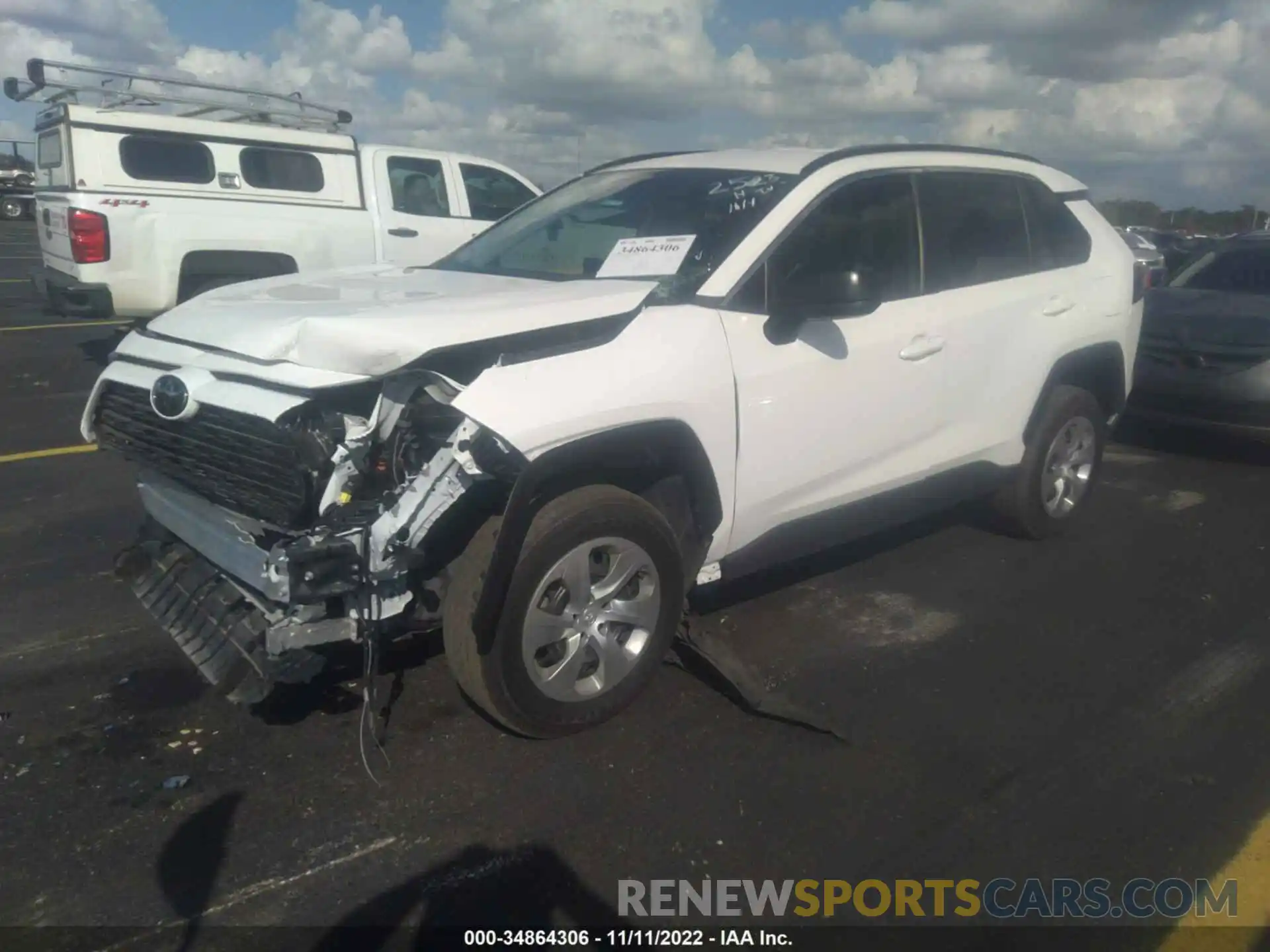 2 Photograph of a damaged car 2T3H1RFV6MW182523 TOYOTA RAV4 2021