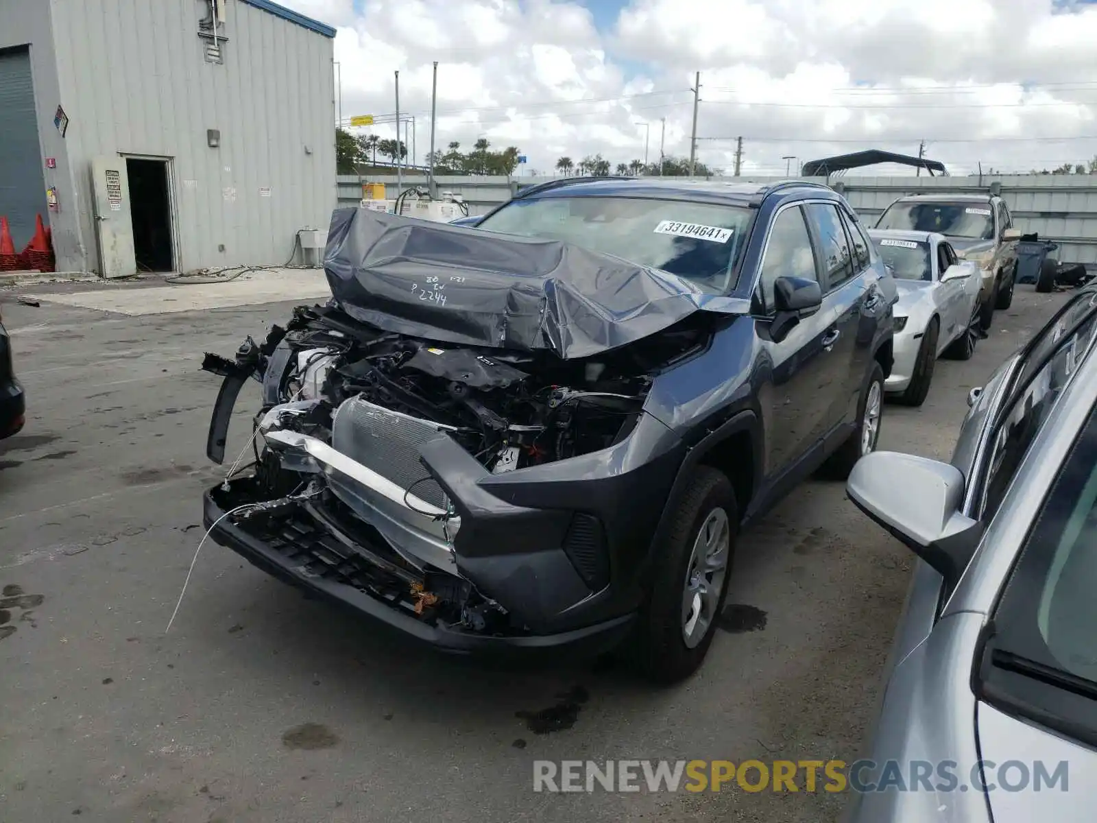 2 Photograph of a damaged car 2T3H1RFV7MC102244 TOYOTA RAV4 2021