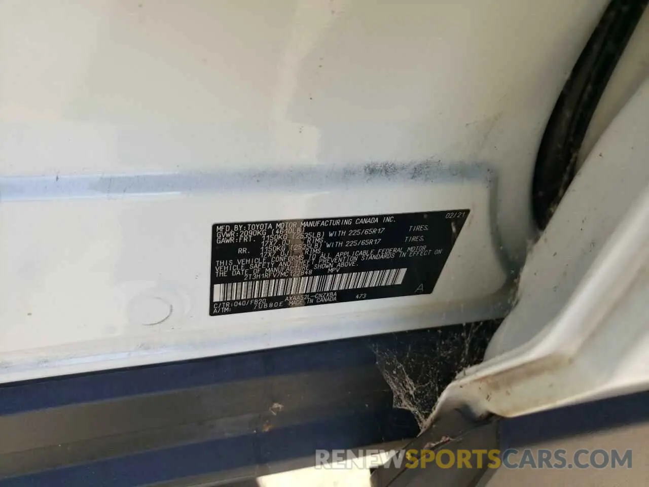 12 Photograph of a damaged car 2T3H1RFV7MC122848 TOYOTA RAV4 2021
