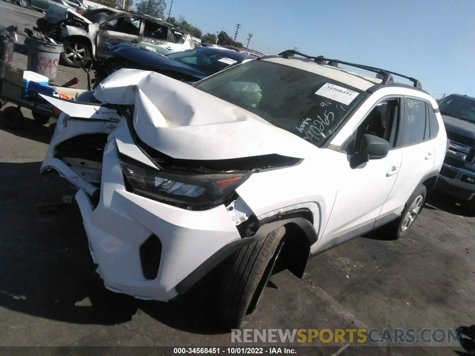 2 Photograph of a damaged car 2T3H1RFV8MC090265 TOYOTA RAV4 2021