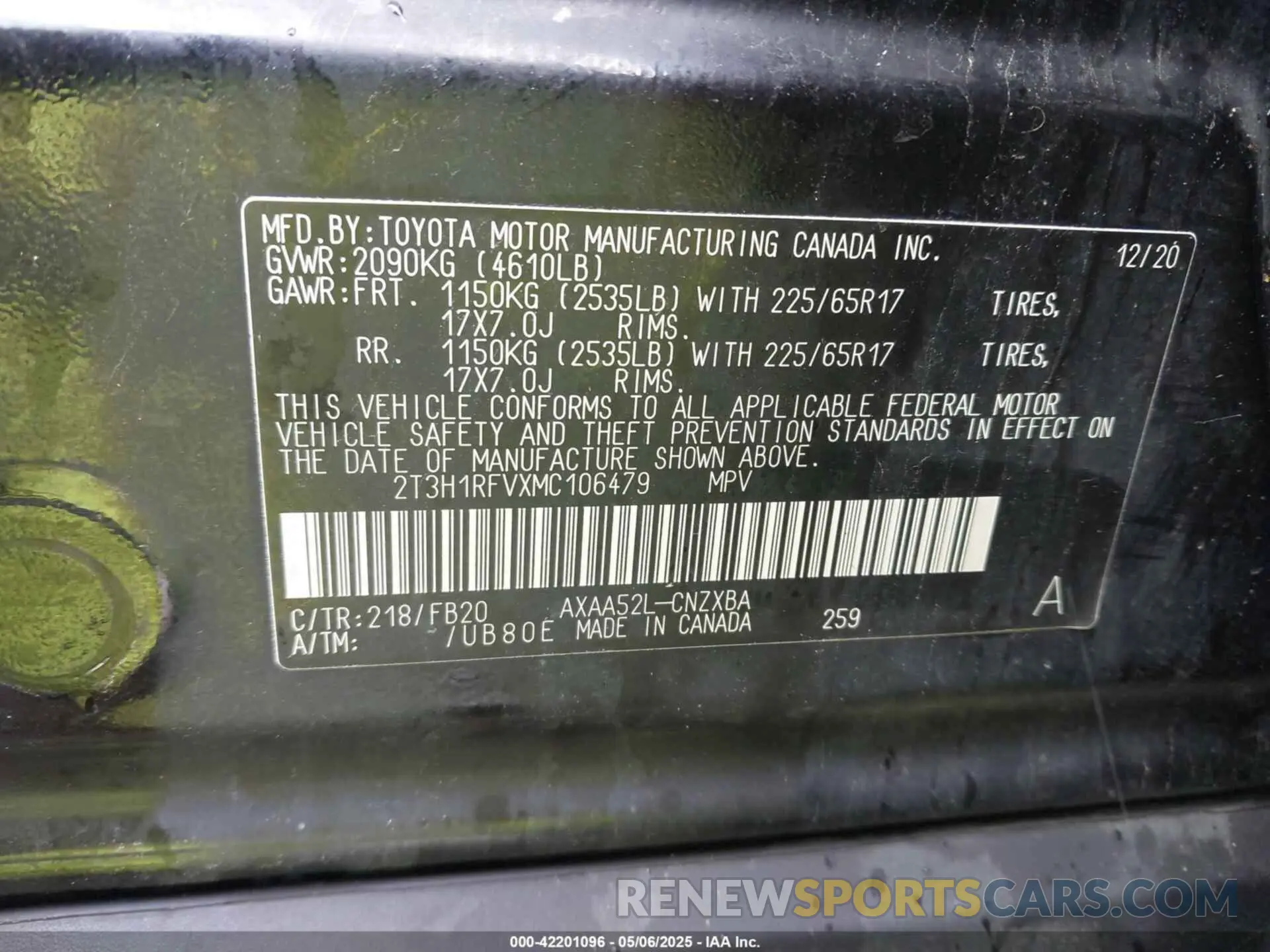9 Photograph of a damaged car 2T3H1RFVXMC106479 TOYOTA RAV4 2021