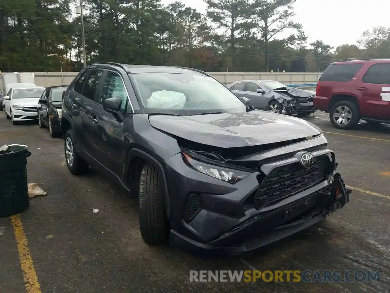 1 Photograph of a damaged car 2T3H1RFVXMW129114 TOYOTA RAV4 2021