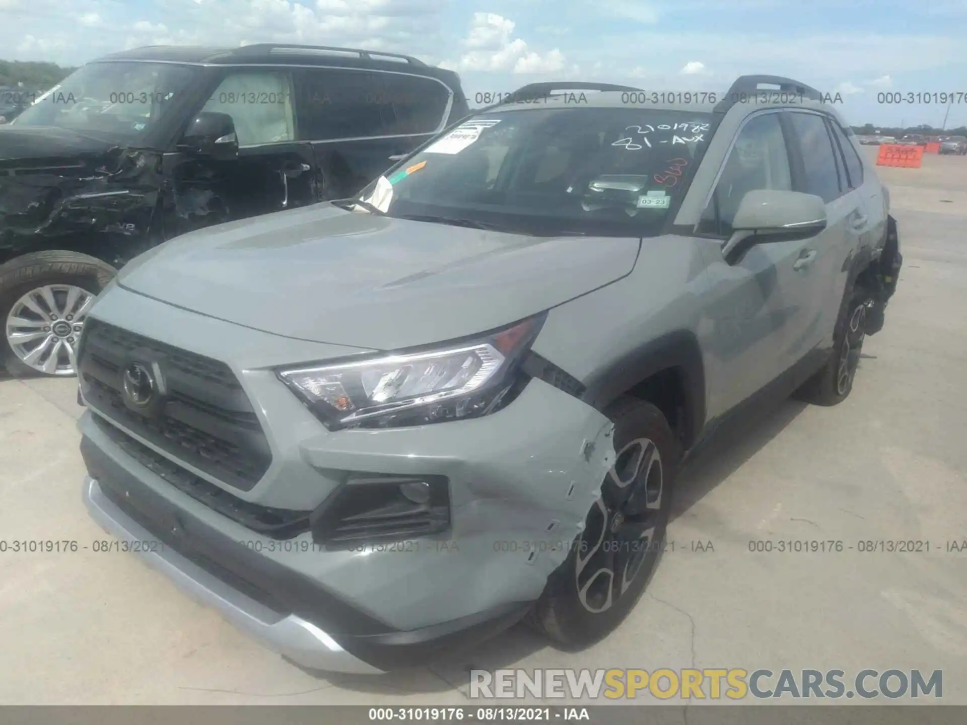 2 Photograph of a damaged car 2T3J1RFV7MW195816 TOYOTA RAV4 2021