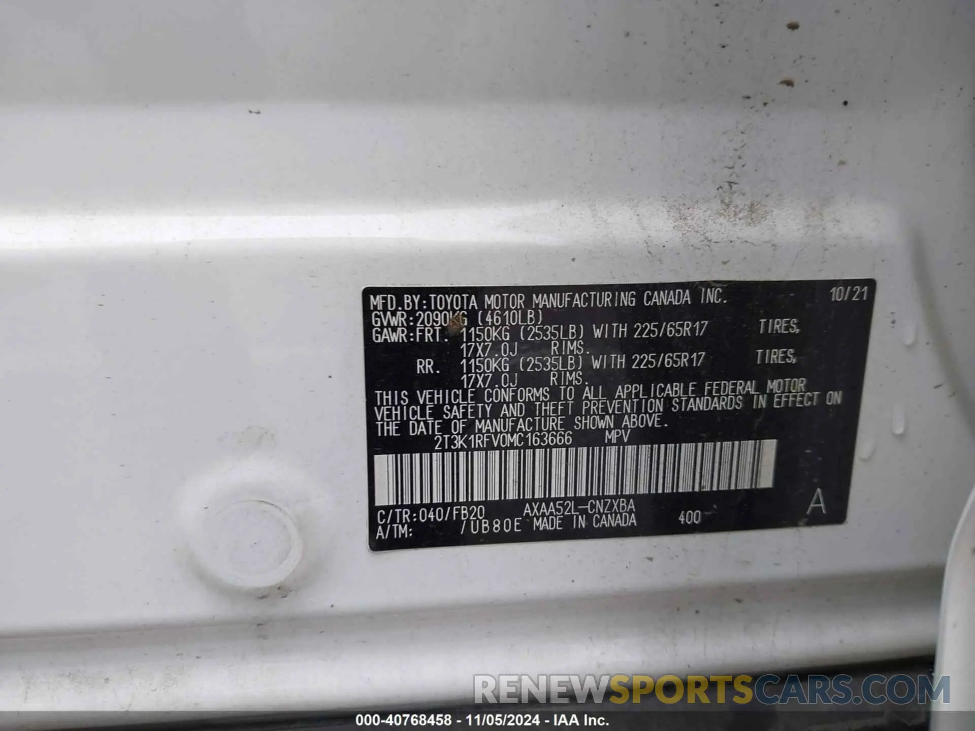 9 Photograph of a damaged car 2T3K1RFV0MC163666 TOYOTA RAV4 2021