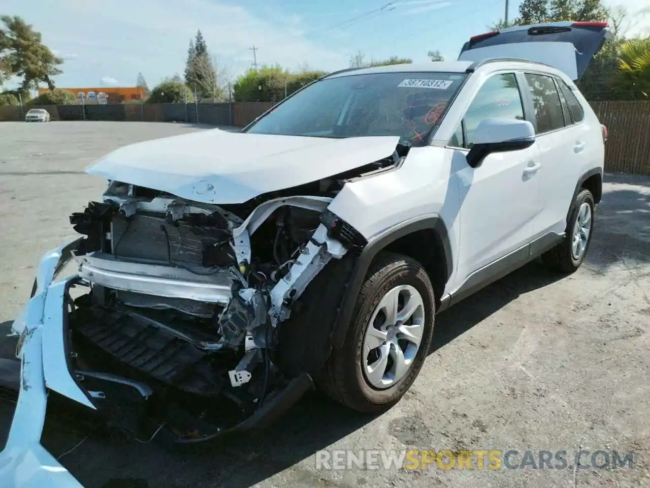 2 Photograph of a damaged car 2T3K1RFV6MC129392 TOYOTA RAV4 2021