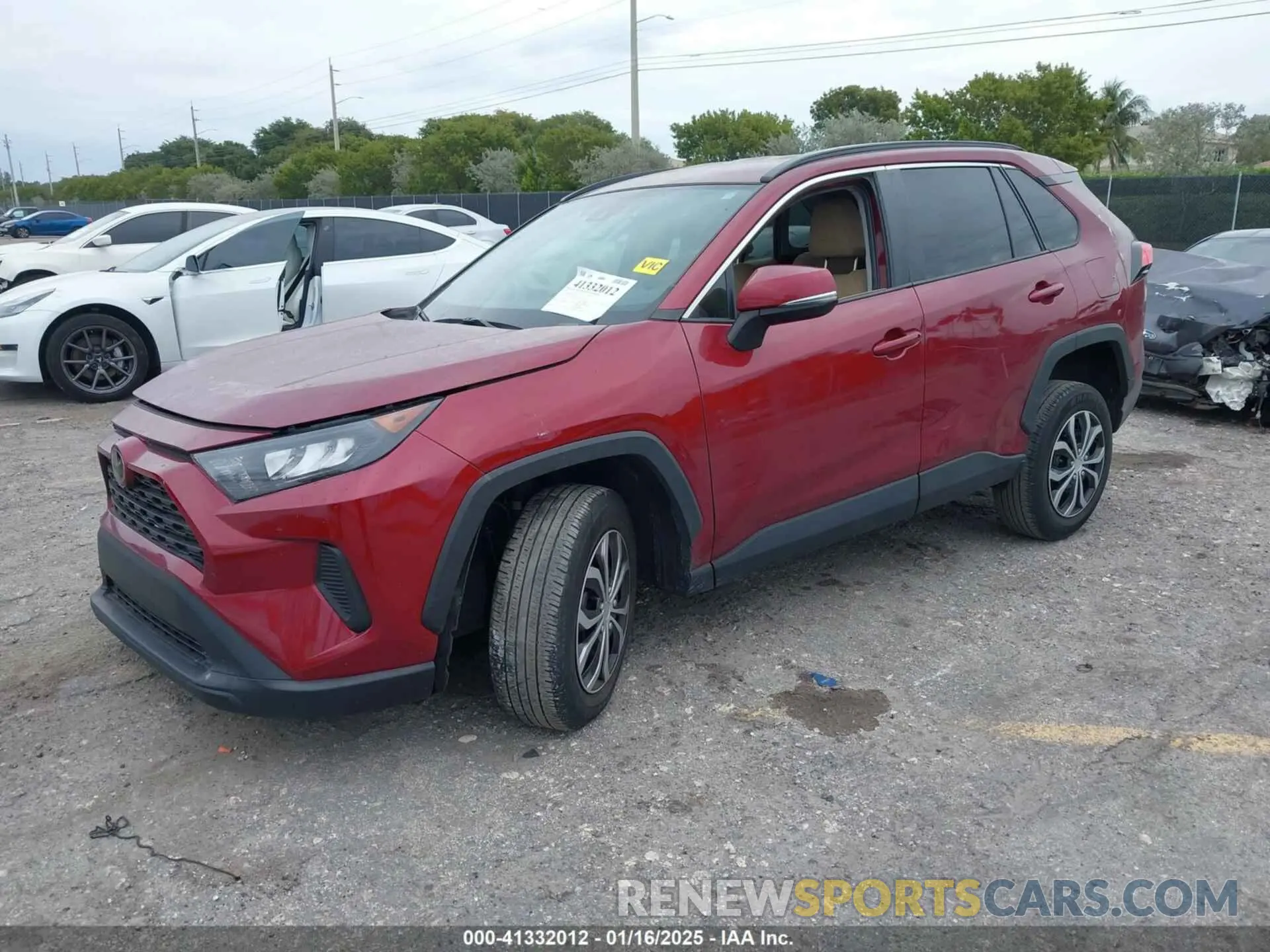 2 Photograph of a damaged car 2T3K1RFV7MW181998 TOYOTA RAV4 2021