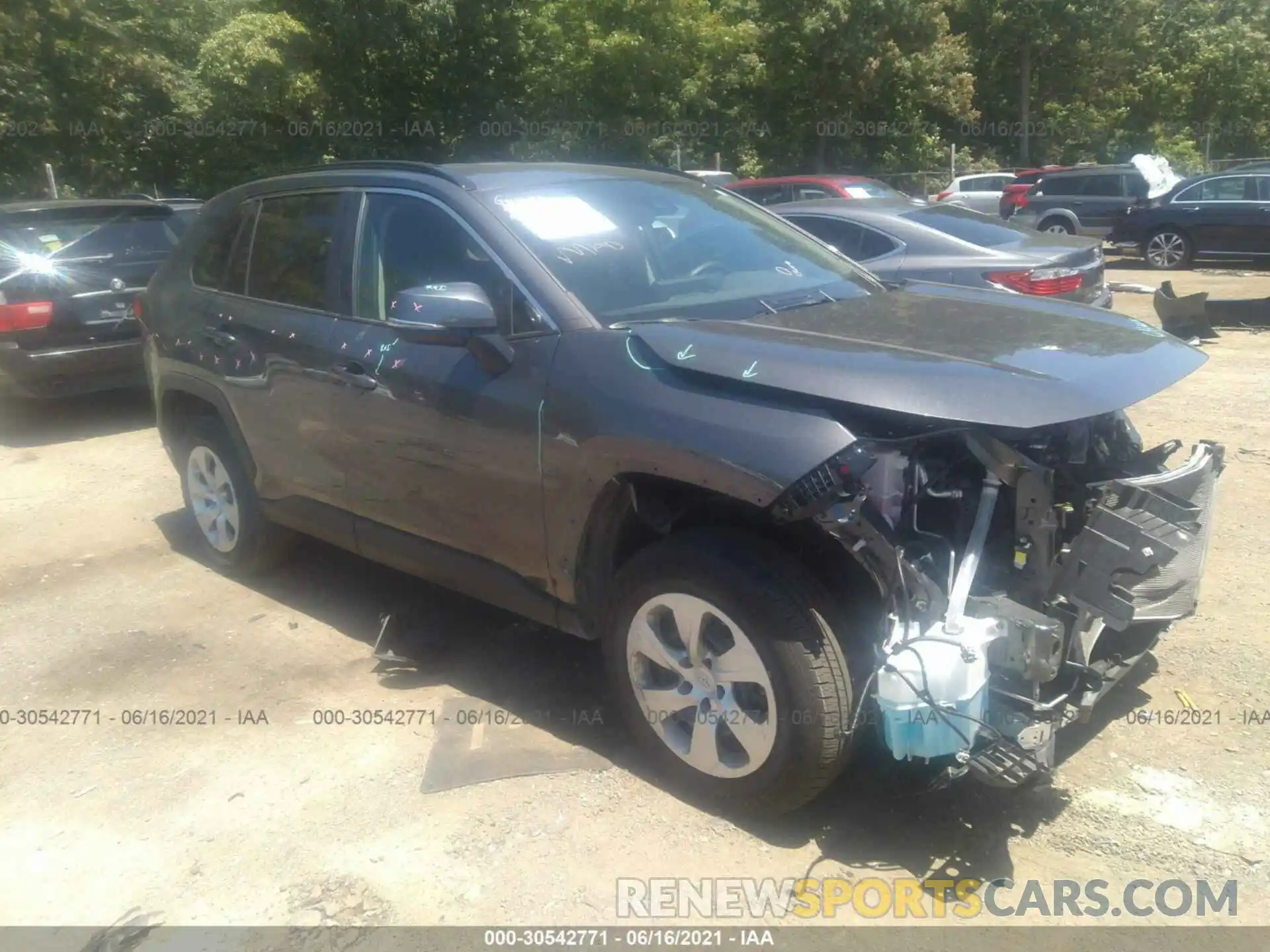 1 Photograph of a damaged car 2T3K1RFV8MC094189 TOYOTA RAV4 2021