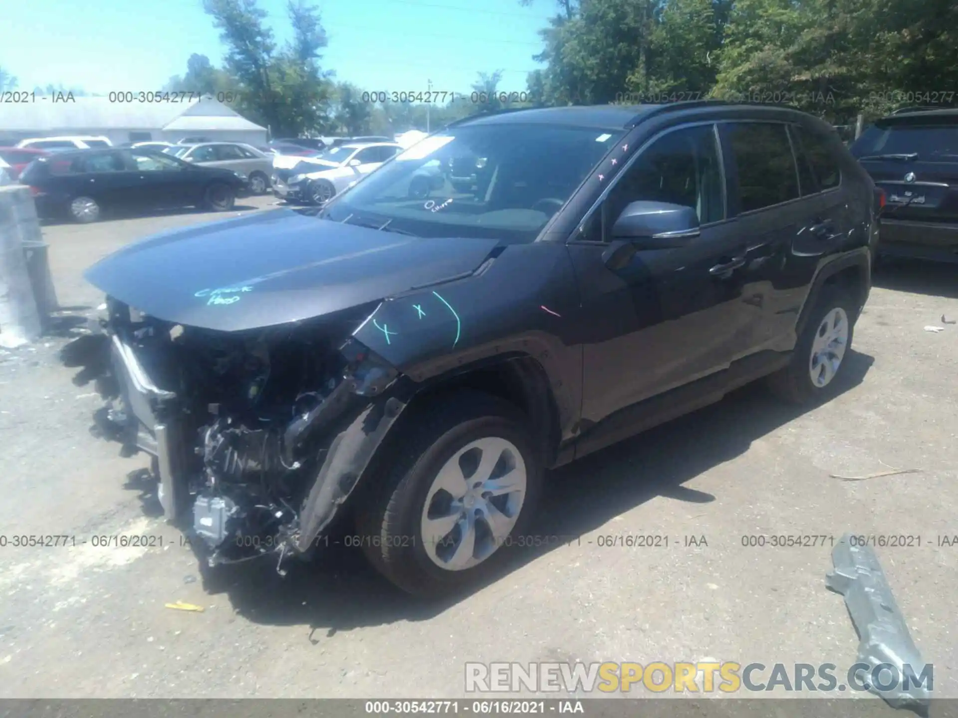 2 Photograph of a damaged car 2T3K1RFV8MC094189 TOYOTA RAV4 2021