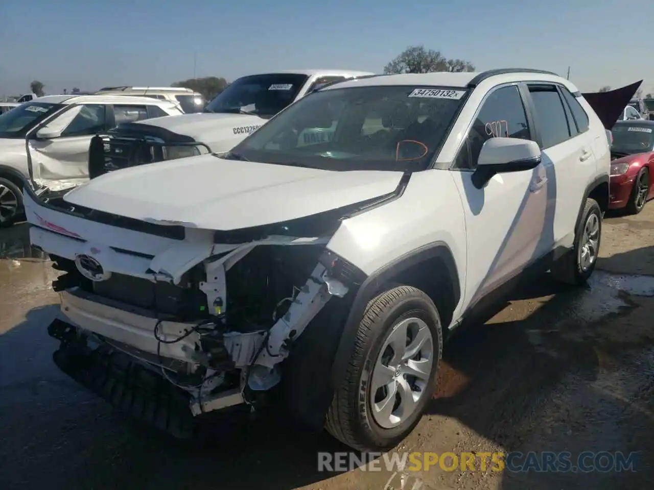 2 Photograph of a damaged car 2T3K1RFV8MC109323 TOYOTA RAV4 2021