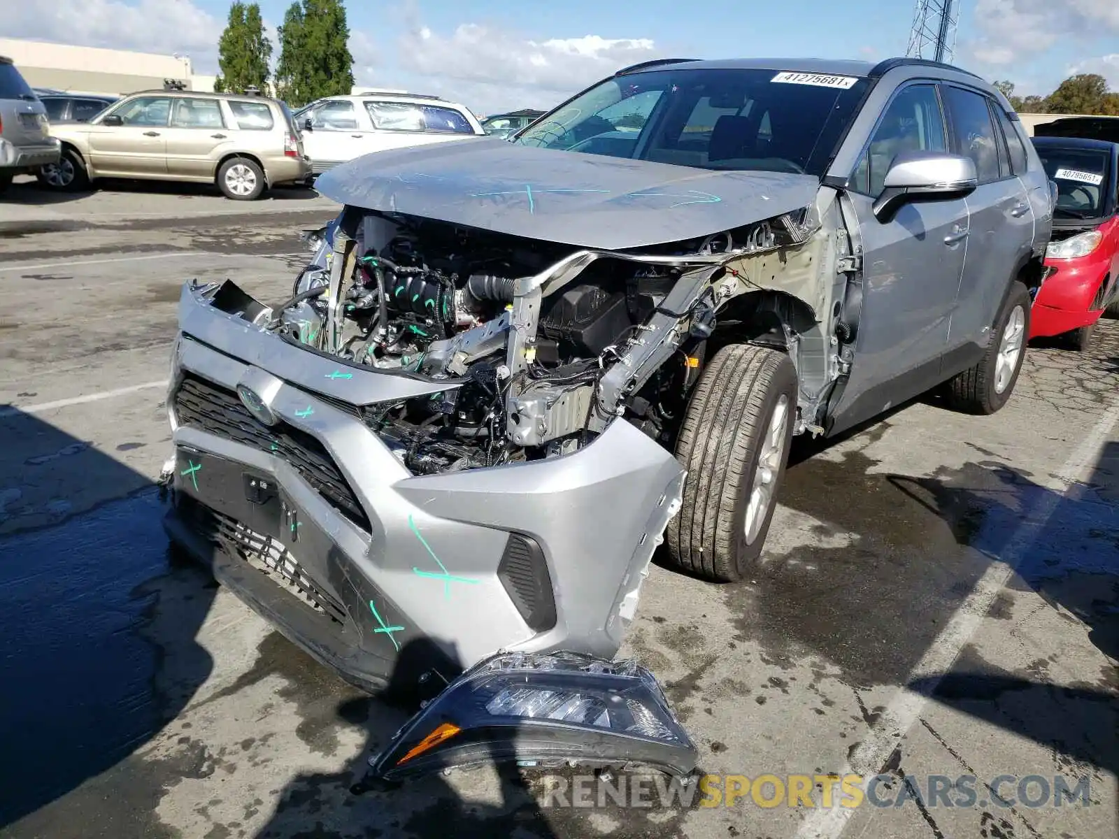 2 Photograph of a damaged car 2T3M6RFV8MW017699 TOYOTA RAV4 2021