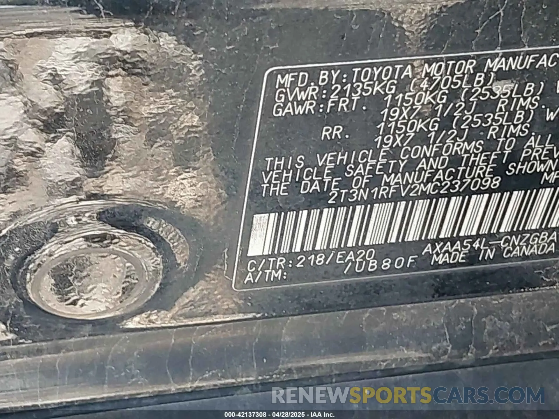 9 Photograph of a damaged car 2T3N1RFV2MC237098 TOYOTA RAV4 2021