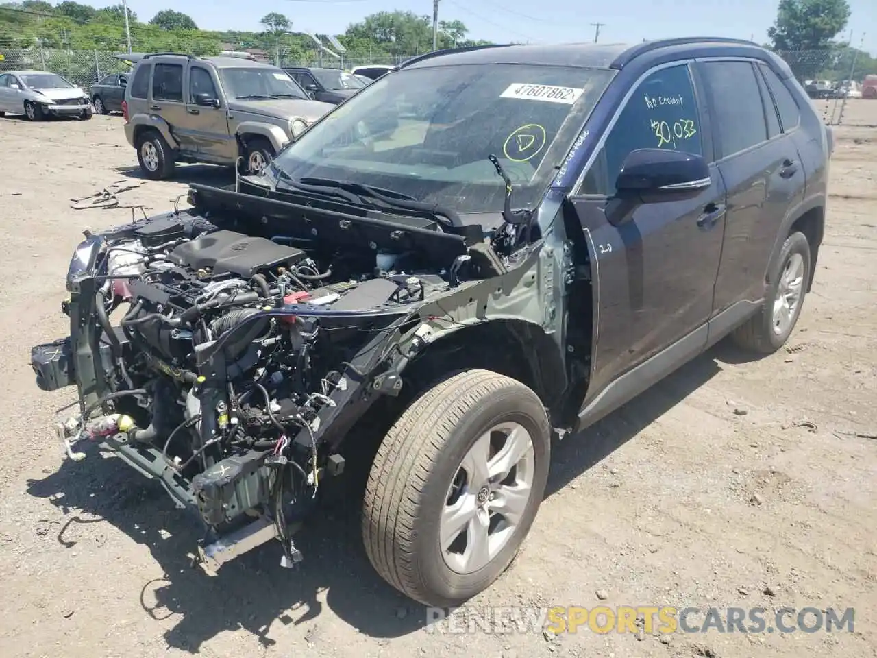 2 Photograph of a damaged car 2T3P1RFV1MW193621 TOYOTA RAV4 2021