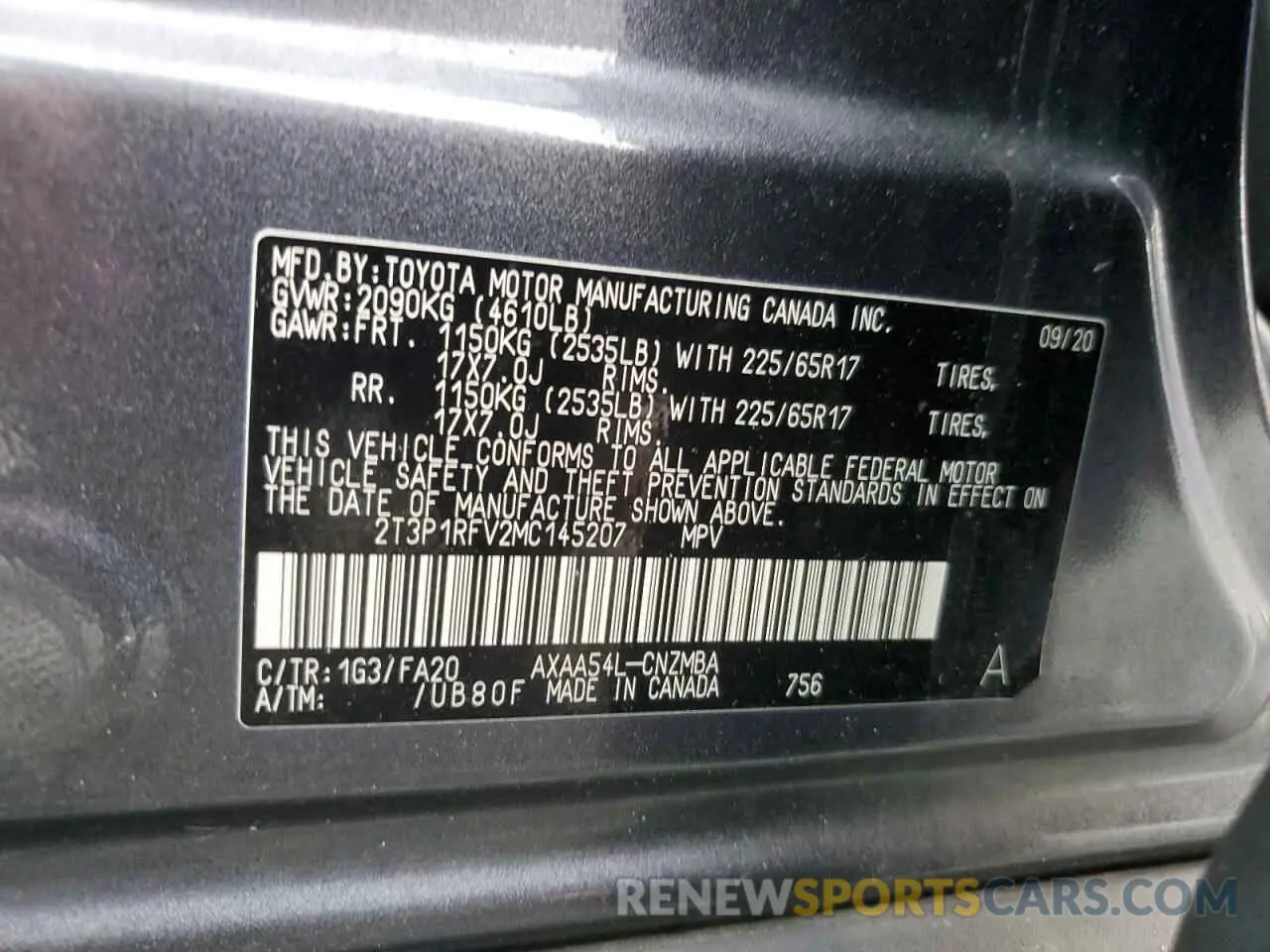 15 Photograph of a damaged car 2T3P1RFV2MC145207 TOYOTA RAV4 2021