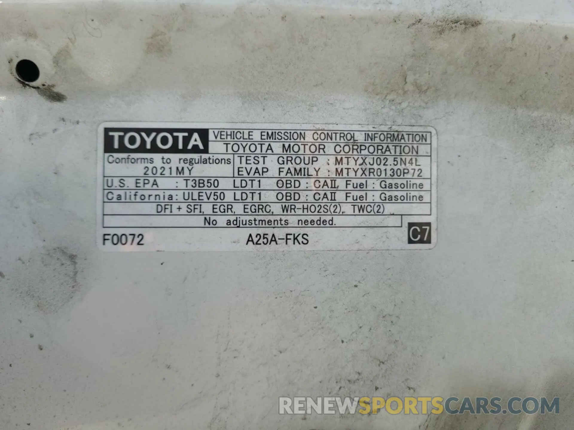 1 Photograph of a damaged car 2T3P1RFV2MC223839 TOYOTA RAV4 2021