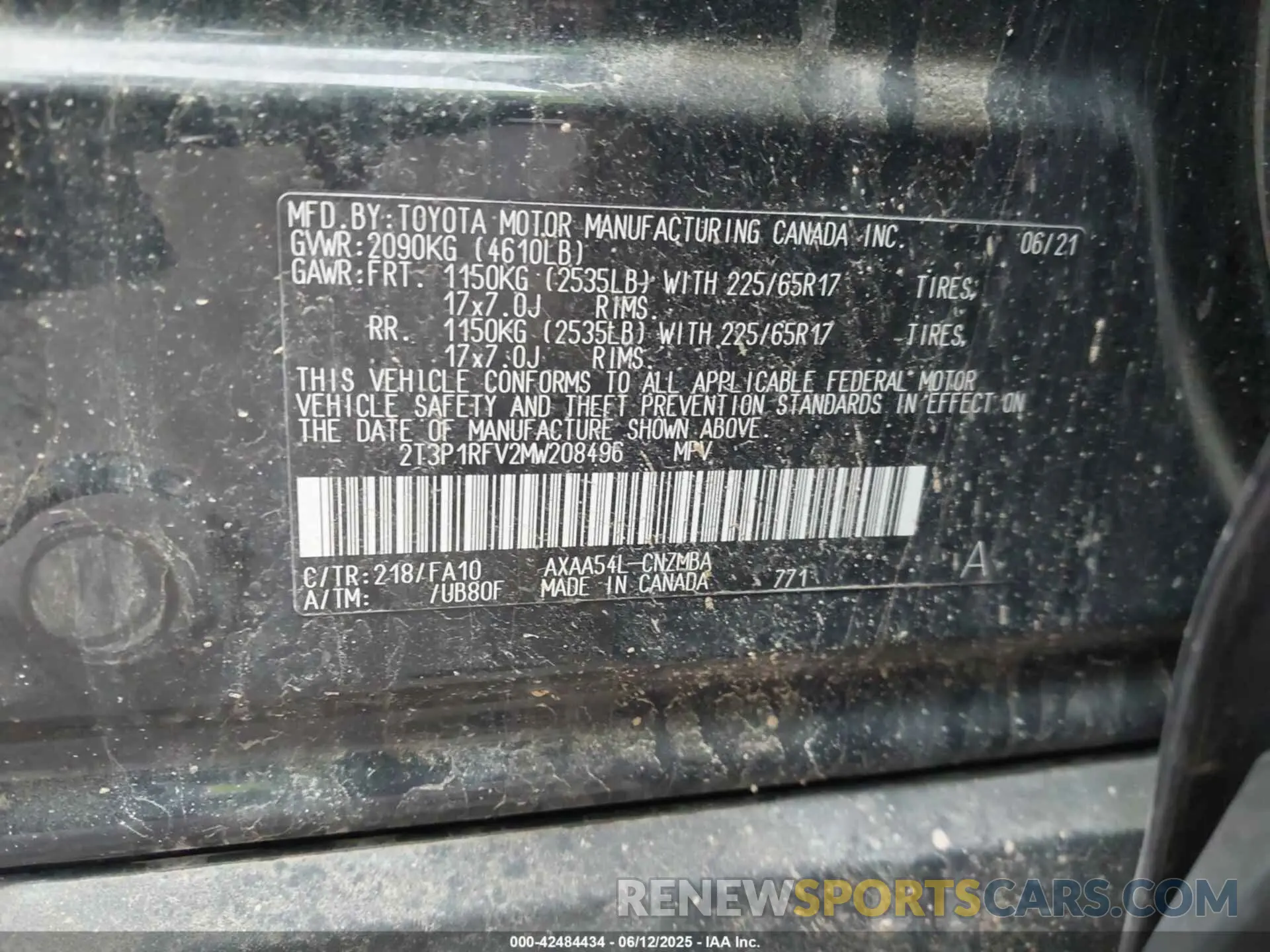 9 Photograph of a damaged car 2T3P1RFV2MW208496 TOYOTA RAV4 2021