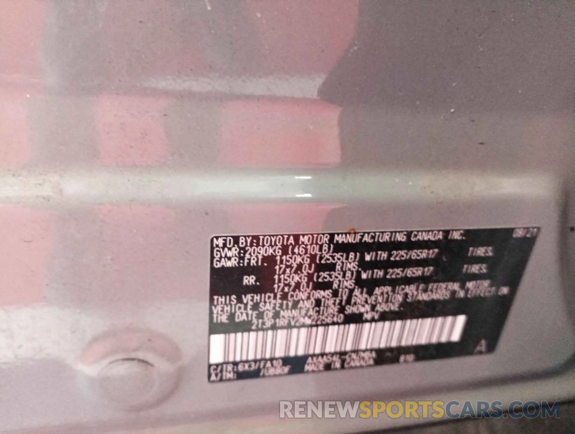 29 Photograph of a damaged car 2T3P1RFV2MW225640 TOYOTA RAV4 2021