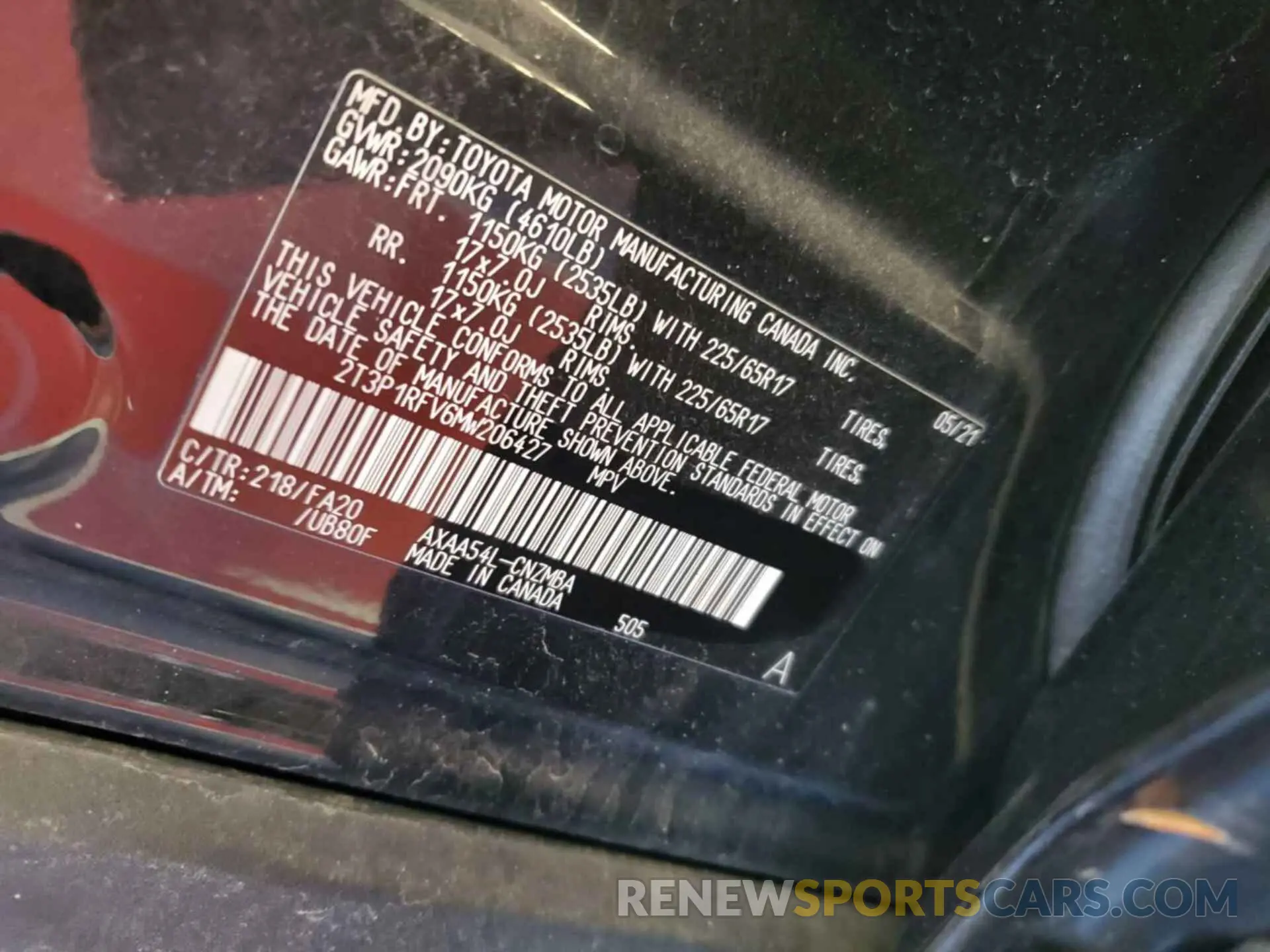 18 Photograph of a damaged car 2T3P1RFV6MW206427 TOYOTA RAV4 2021