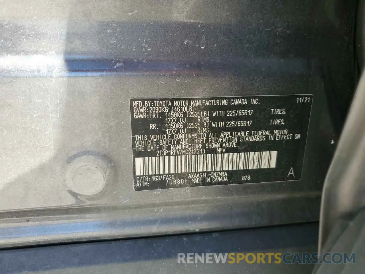 15 Photograph of a damaged car 2T3P1RFV7MC247313 TOYOTA RAV4 2021