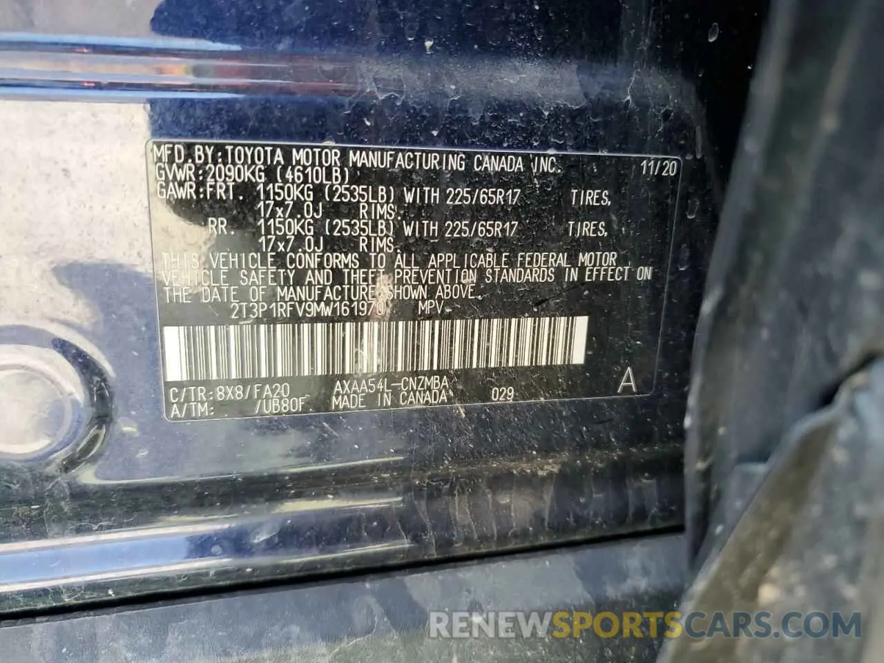 15 Photograph of a damaged car 2T3P1RFV9MW161970 TOYOTA RAV4 2021