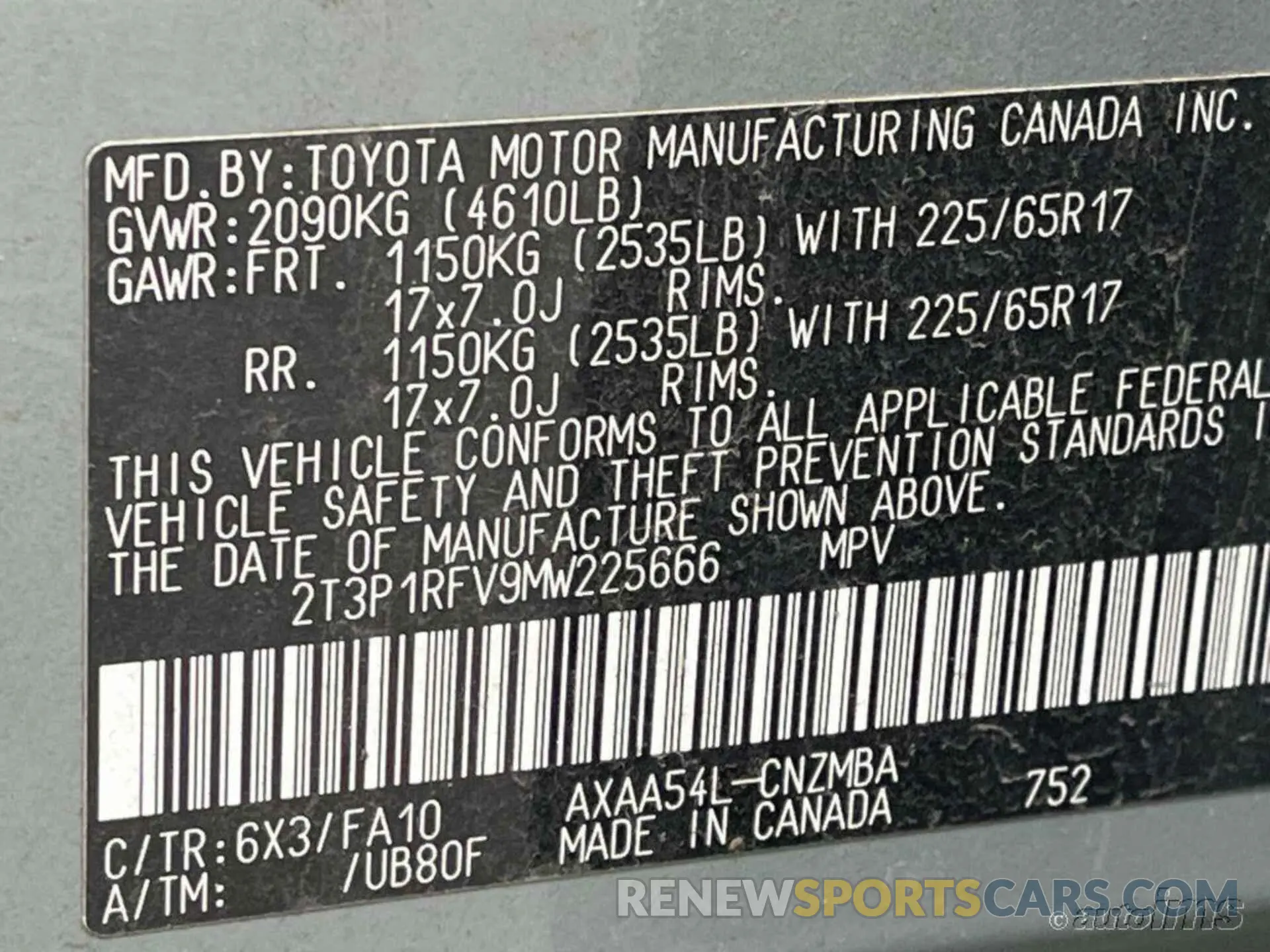 8 Photograph of a damaged car 2T3P1RFV9MW225666 TOYOTA RAV4 2021