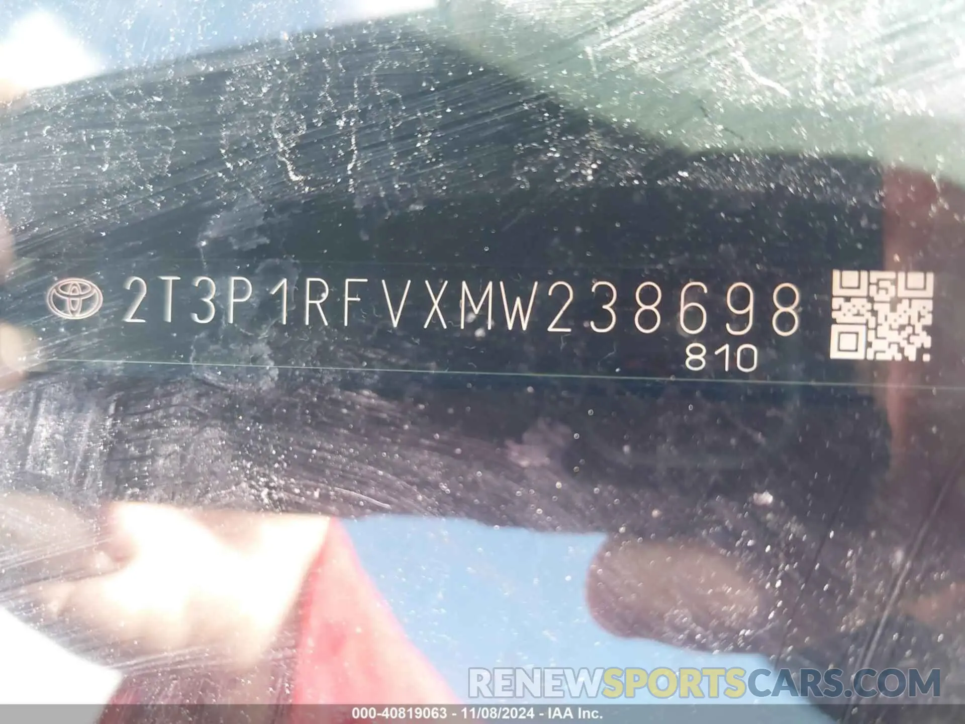 9 Photograph of a damaged car 2T3P1RFVXMW238698 TOYOTA RAV4 2021