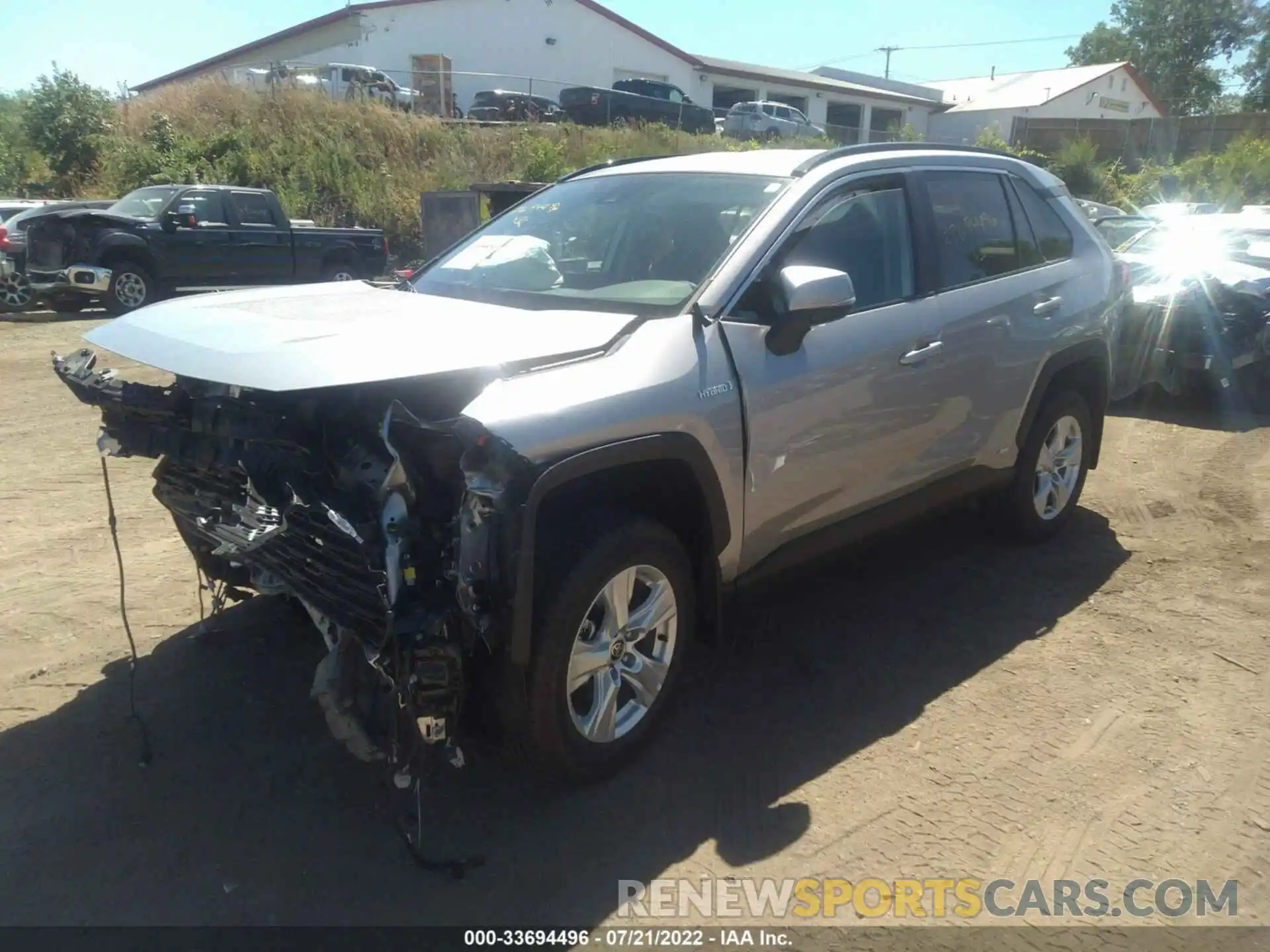 2 Photograph of a damaged car 2T3R6RFV6MW017772 TOYOTA RAV4 2021